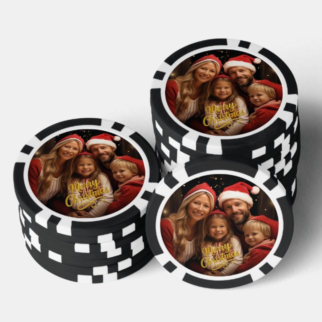 Frohe Weihnachten Pokerchips (Stapel)