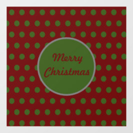 Frohe Weihnachten Polka Dot Window Cling (Maroon) Fensteraufkleber