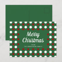 Frohe Weihnachten Polka Punkte Grün