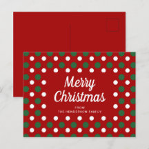 Frohe Weihnachten Polka Punkte Rot