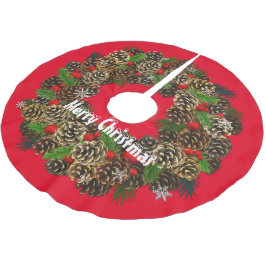 Frohe Weihnachten Polyester Weihnachtsbaumdecke