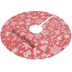 Frohe Weihnachten Polyester Weihnachtsbaumdecke