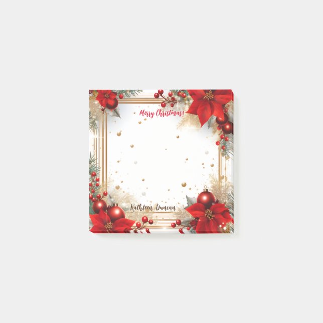 Frohe Weihnachten Post-it Klebezettel (Vorderseite)