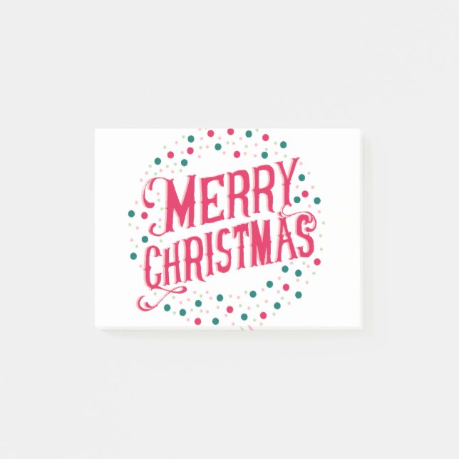 Frohe Weihnachten Post-it Klebezettel (Vorderseite)