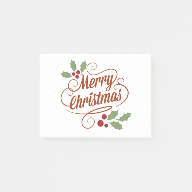 Frohe Weihnachten Post-it Klebezettel (Vorderseite)