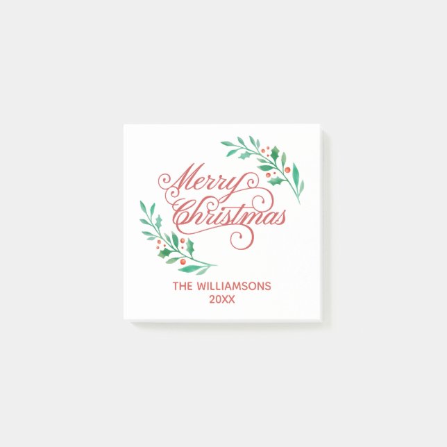 Frohe Weihnachten  Post-it Klebezettel (Vorderseite)