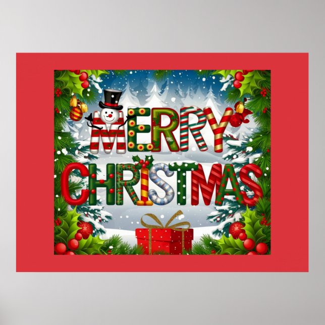 Frohe Weihnachten  Poster (Vorne)
