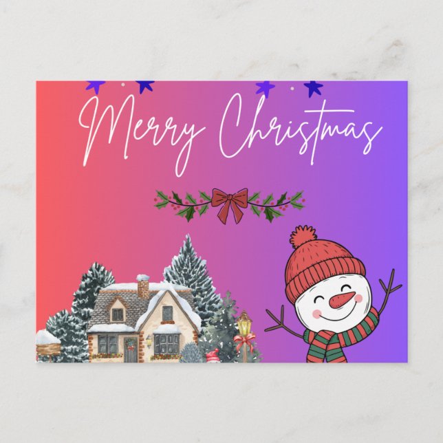 Frohe Weihnachten  Postkarte (Vorderseite)