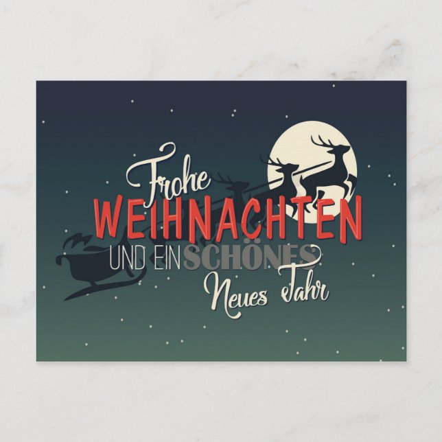 Frohe Weihnachten Postkarte (Vorderseite)