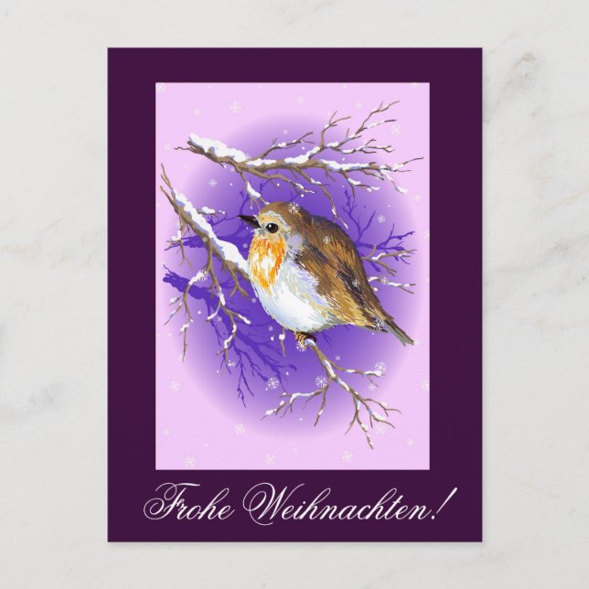 Frohe Weihnachten! Postkarte (Vorderseite)