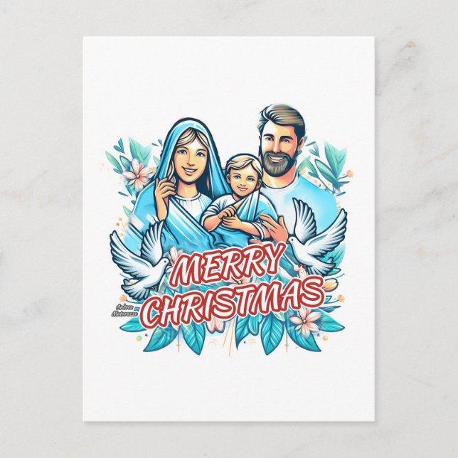 Frohe Weihnachten Postkarte (Vorderseite)
