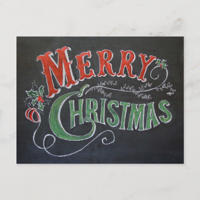 Frohe Weihnachten Postkarte (Vorderseite)