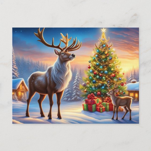 Frohe Weihnachten  Postkarte (Vorderseite)