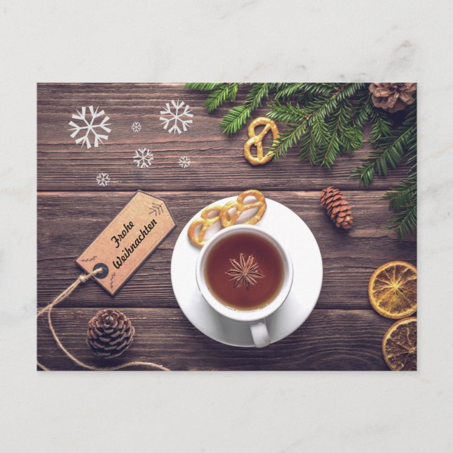 Frohe Weihnachten Postkarte (Vorderseite)