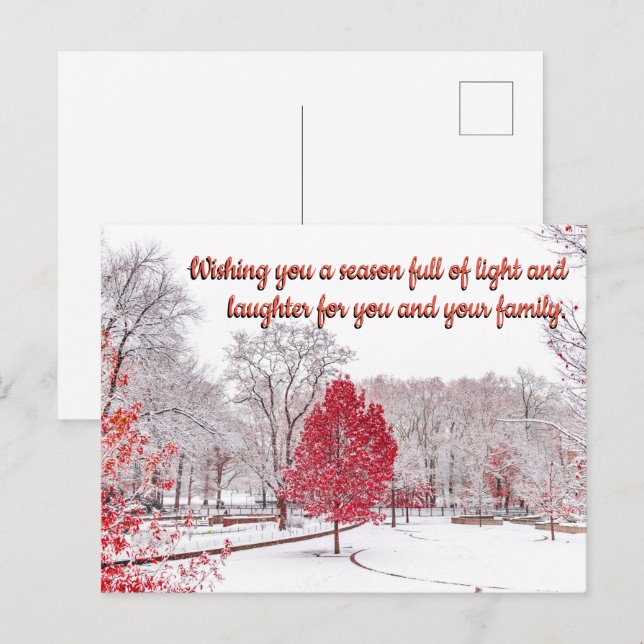 Frohe Weihnachten Postkarte (Vorne/Hinten)