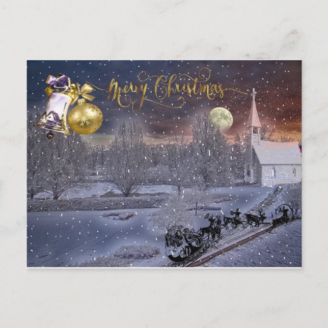 Frohe Weihnachten Postkarte (Vorderseite)