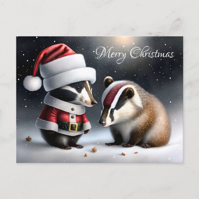 Frohe Weihnachten Postkarte (Vorderseite)