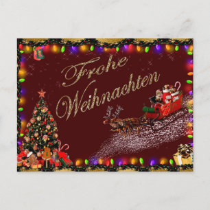 frohe weihnachten postkarte