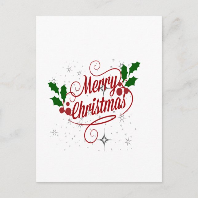 Frohe Weihnachten Postkarte (Vorderseite)