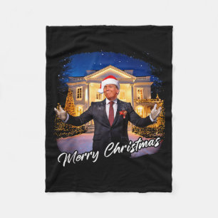 Frohe Weihnachten – Präsident Trump Santa Lustige Fleecedecke