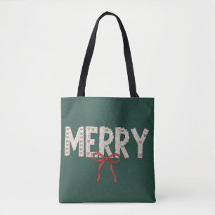 Frohe Weihnachten Preppy-Schleife Urlaub Coquette Tasche