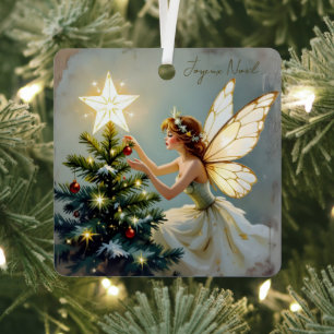 Frohe Weihnachten   Pretty Fairy Personalisierter  Ornament Aus Metall