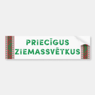 Frohe Weihnachten Priecīgus Ziemassvētkus Autoaufkleber