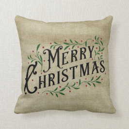Frohe Weihnachten - Primitive Länder Kissen