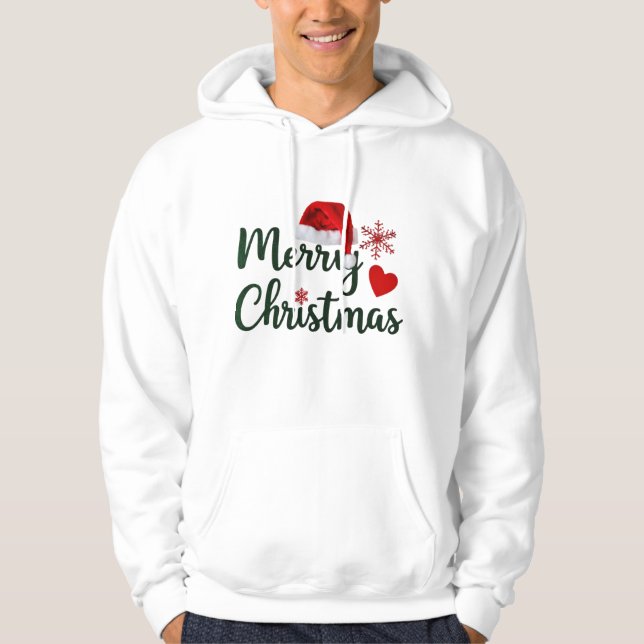 Frohe Weihnachten - Pullover Hoodie (Vorderseite)