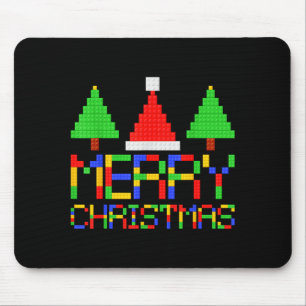 Frohe Weihnachten Pyjama Blöcke Bauen Liebhaber Ju Mousepad