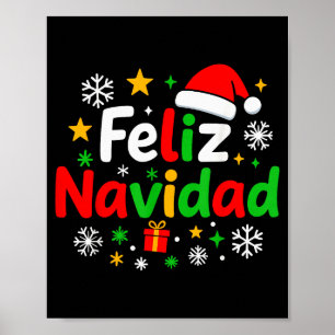 Frohe Weihnachten Pyjama-Shirt, süß spanisch mexik Poster