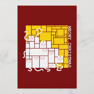 Frohe Weihnachten Quadrat Katzen Einladung