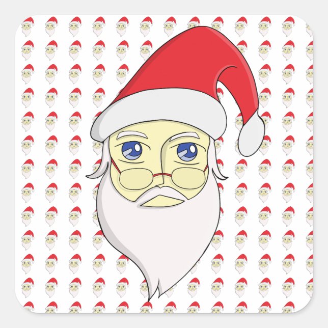 Frohe Weihnachten Quadratischer Aufkleber (Vorderseite)
