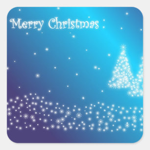 Frohe Weihnachten Quadratischer Aufkleber