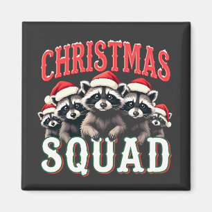 Frohe Weihnachten Raccoon Weihnachtsmannmütze Lieb Magnet