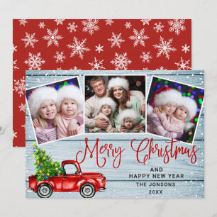 Frohe Weihnachten Red Farm Truck 3 Foto
