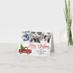 Frohe Weihnachten Red Farm Truck 3 Foto