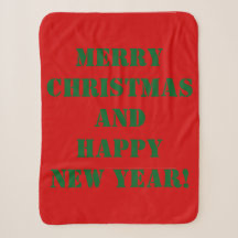 Frohe Weihnachten Red Fleece Blanket