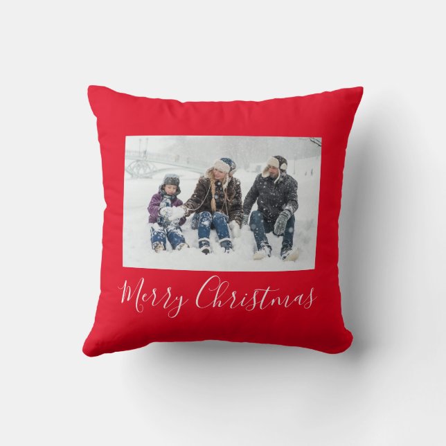 Frohe Weihnachten Red Kissen (Rückseite)