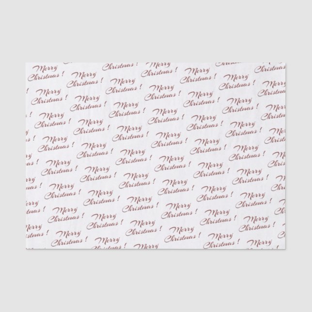 Frohe Weihnachten! Red Script Holiday Tissue Paper Seidenpapier (Vorderseite)