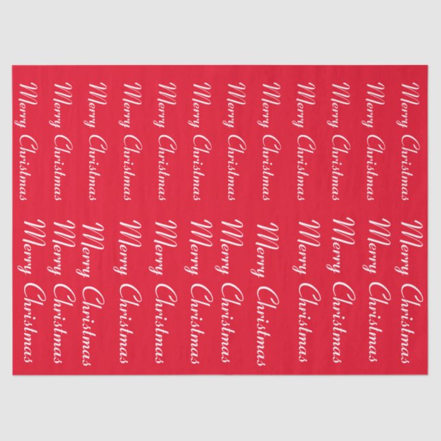 Frohe Weihnachten Red Seidenpapier (Vorderseite)