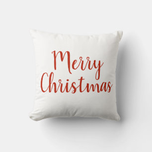 Frohe Weihnachten Red White Holiday Kissen