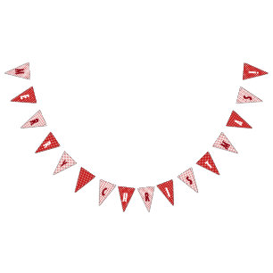 Frohe Weihnachten Red White Polka Dots Nordic Wimpelkette