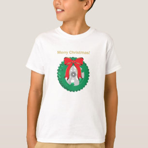 "Frohe Weihnachten" Reifenschrei auf einem T-Shirt