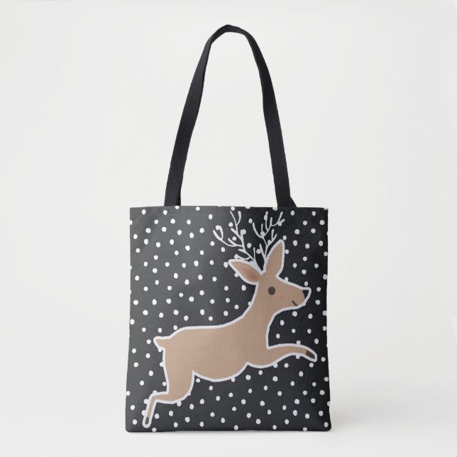 Frohe Weihnachten - Reindeer Tasche (Vorderseite)