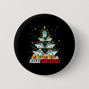 Frohe Weihnachten Rentier Elf Santa Kreuzfahrtschi Button