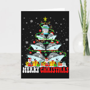 Frohe Weihnachten Rentier Elf Santa Kreuzfahrtschi Karte
