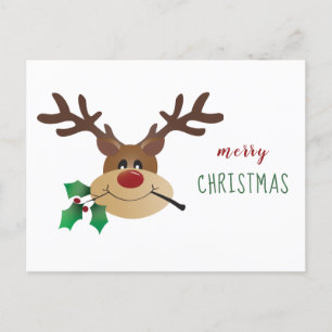 Frohe Weihnachten Rentier mit Mistelzweig
