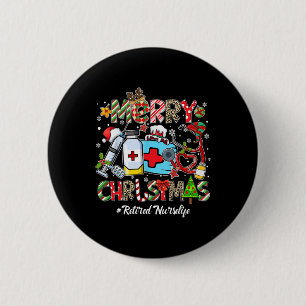 Frohe Weihnachten Rentner Krankenschwester Leben M Button