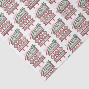 Frohe Weihnachten Retro-Marquee – Freude der Welt Seidenpapier